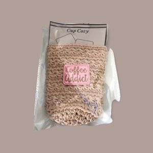 Handmade coffee addict iced drink cozy